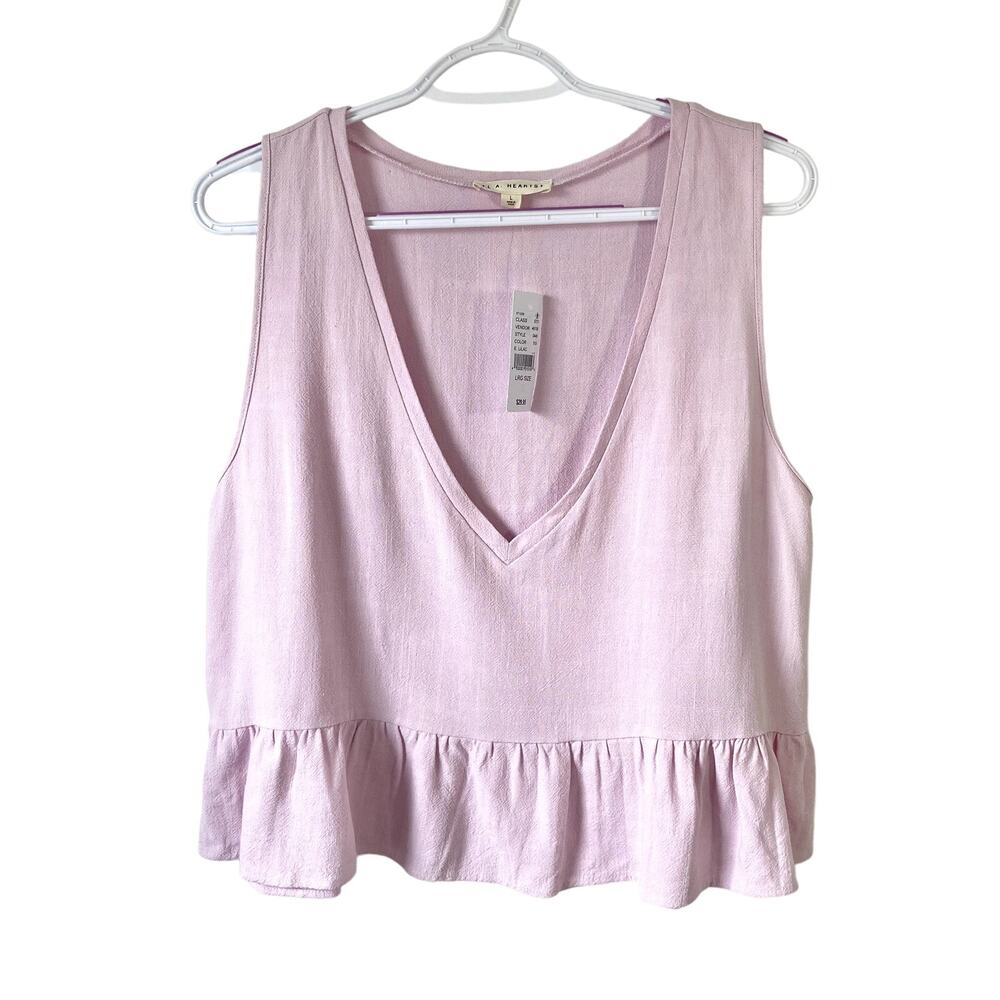 LA Hearts PacSun Lilac Purple Sleeveless Tunic Vest Tank Top Large NWT
